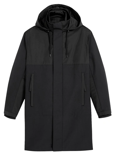 Shop Theory Men's Philip Diffusion Hooded Jacket In Black