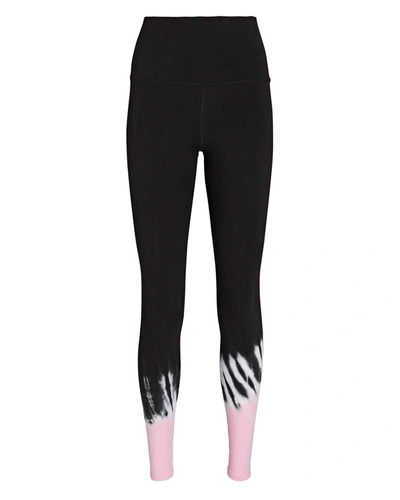 Shop Electric & Rose Sunset Tie-dye Leggings In Black/pink
