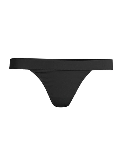 Shop Les Girls Les Boys Paper Touch Garter Side Thong In Black