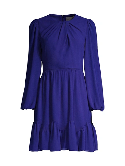 Shop Milly Jackie Chiffon Dress In Azure