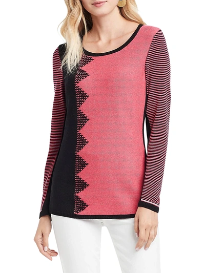 Shop Nic + Zoe Outer Angle Sweater In Pink Multi