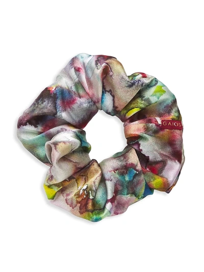 Shop Gaios Contemporary Silk Tie-dye Scrunchie In Neutral