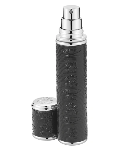 Shop Creed Black With Silver Trim Leather Pocket Atomizer