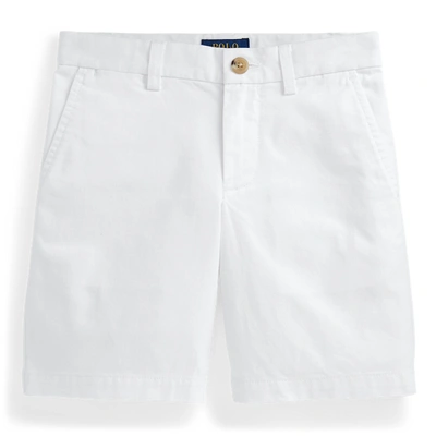Polo Ralph Lauren Flat Front Chino Shorts In White
