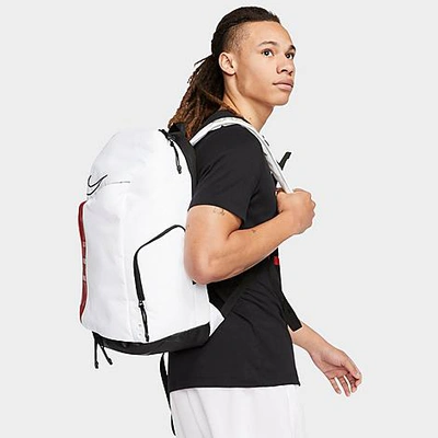 Shop Nike Elite Pro Hoops Basketball Backpack In White