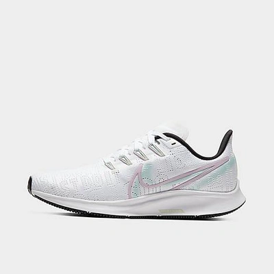 Shop Nike Women's Air Zoom Pegasus 36 Premium Running Shoes In White/black/pistachio Frost/iced Lilac