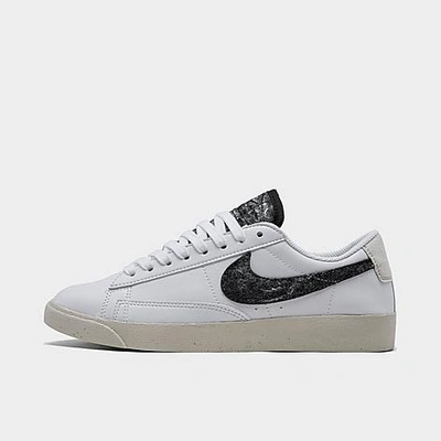 Shop Nike Women's Blazer Low Se Casual Shoes In White/white/black