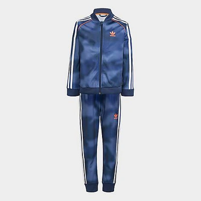 Shop Adidas Originals Adidas Boys' Originals Allover Print Camo Sst Track Suit In Crew Blue/multicolor/white/solar Red