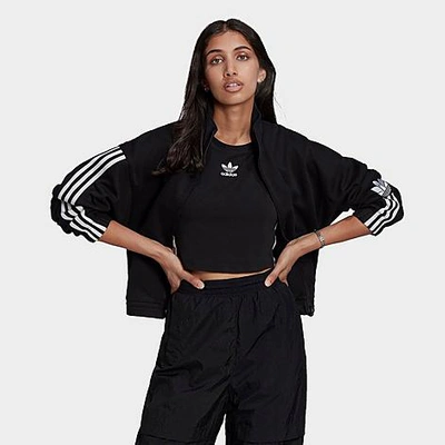 Shop Adidas Originals Adidas Women's Originals Adicolor 3d Trefoil Track Jacket In Black