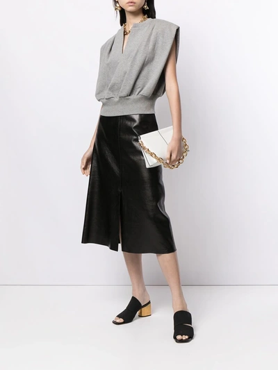 3.1 Phillip Lim French Terry Cotton Sleeveless Sweatshirt In Grey