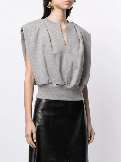 3.1 Phillip Lim French Terry Cotton Sleeveless Sweatshirt In Grey