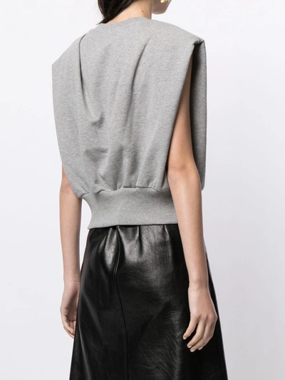 3.1 Phillip Lim French Terry Cotton Sleeveless Sweatshirt In Grey