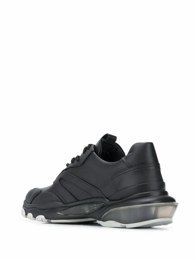 Shop Valentino Men's Black Leather Sneakers