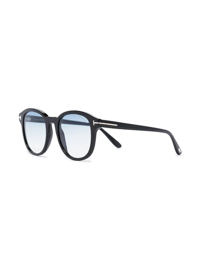 Shop Tom Ford Ft0752 Round-frame Sunglasses In Black