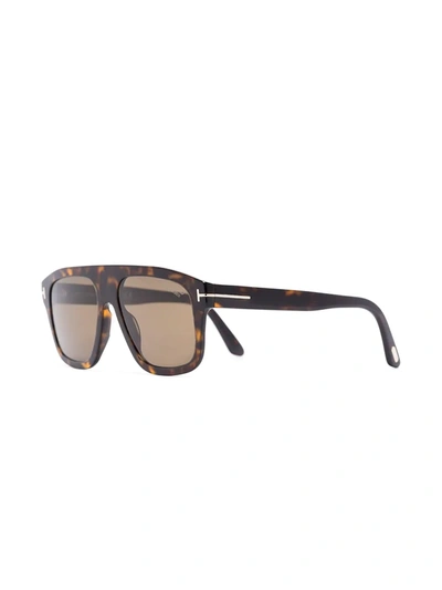 Shop Tom Ford Ft0777 Square-frame Sunglasses In Brown