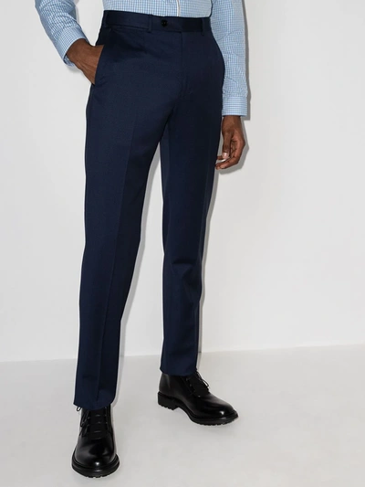 Shop Ermenegildo Zegna Drop 7 Two-piece Wool Suit In Blue
