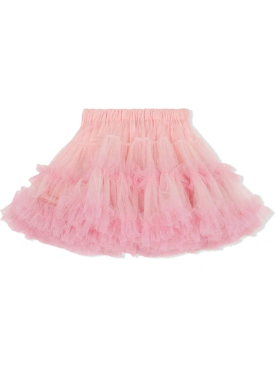 Shop Dolce & Gabbana Ruffled Tulle Mini Skirt In Pink