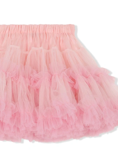 Shop Dolce & Gabbana Ruffled Tulle Mini Skirt In Pink