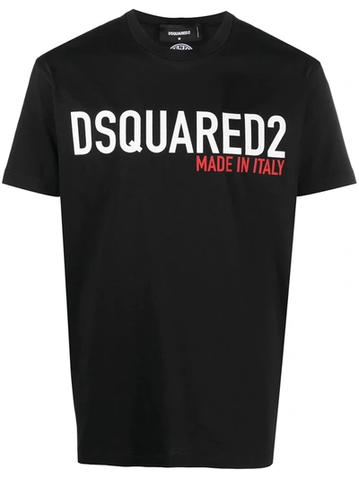 Shop Dsquared2 Logo-print T-shirt In Black