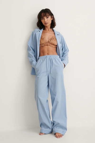 Trine Kjaer X Na-kd Organic Loose Pyjamas Pants Blue | ModeSens