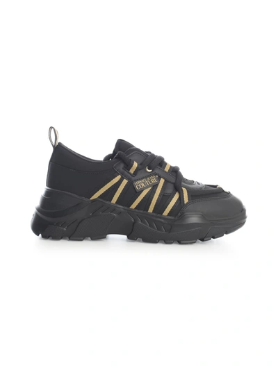 Shop Versace Jeans Couture Speed Sneakers In Nero
