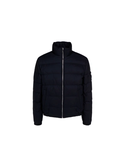 Shop Prada Down Jacket In Navy