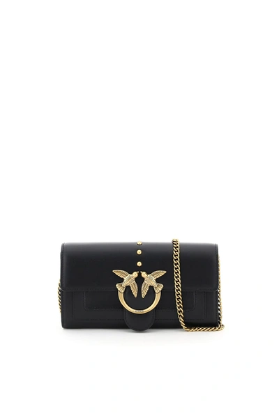 Shop Pinko Love Wallet Simply 3 Bag In Nero Limousine (black)