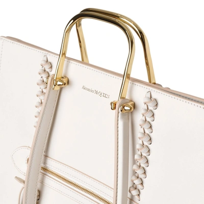 Shop Alexander Mcqueen The Tall Story Ivory Tote Bag
