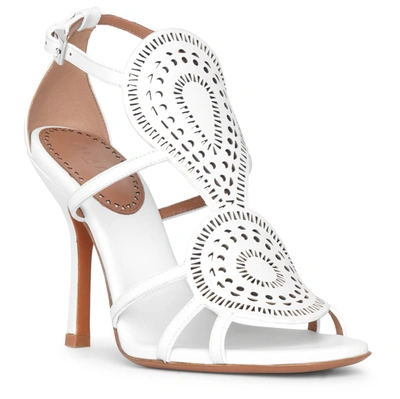 Shop Alaïa Laser-cut Leather Sandals