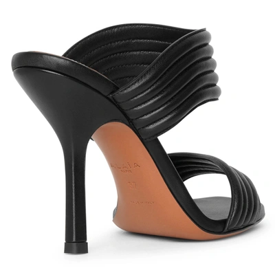 Shop Alaïa Black Leather Mule Sandals