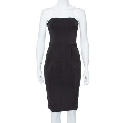Pre-owned Gucci Black Jersey Strapless Sheath Dress S