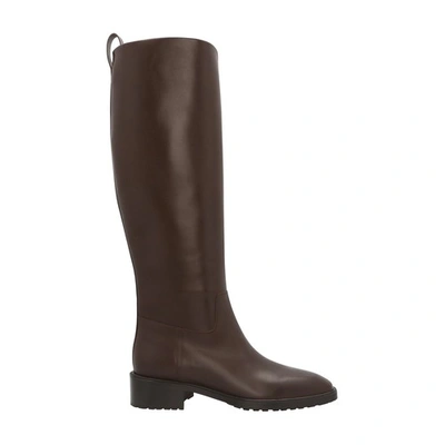 Shop Aeyde Tammy Boots In Chocolate
