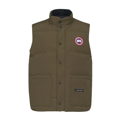 Shop Canada Goose Freestyle Sleeveless Jacket In Military Green