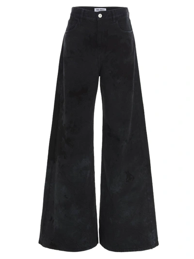 Shop Attico Tie-dye Jeans In Black
