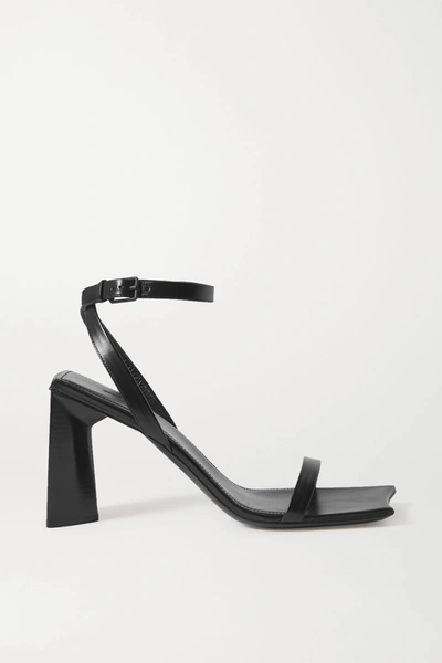 Shop Balenciaga Moon Leather Sandals In Black