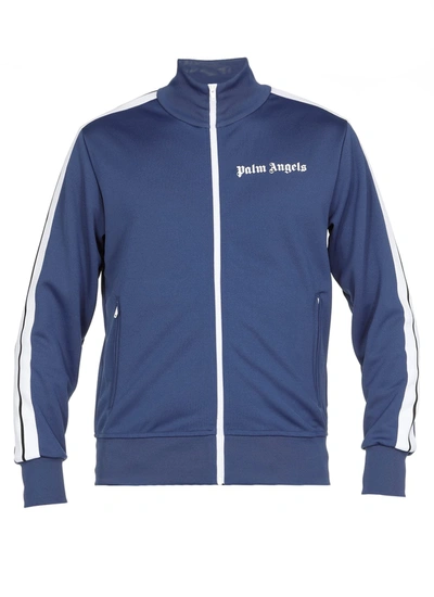 Shop Palm Angels Tech Fabric Sweatshirt In Blue