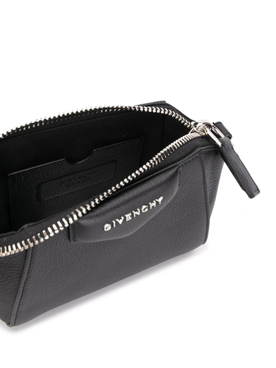 Shop Givenchy Antigona Nano Leather Crossbody Bag In Black