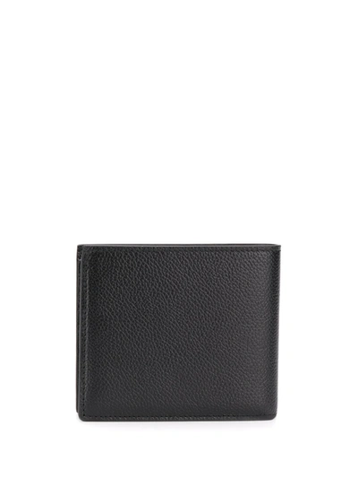 Shop Balenciaga Logo Leather Wallet In Black