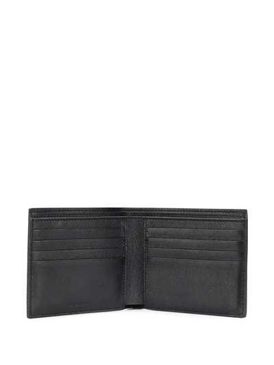 Shop Balenciaga Logo Leather Wallet In Black