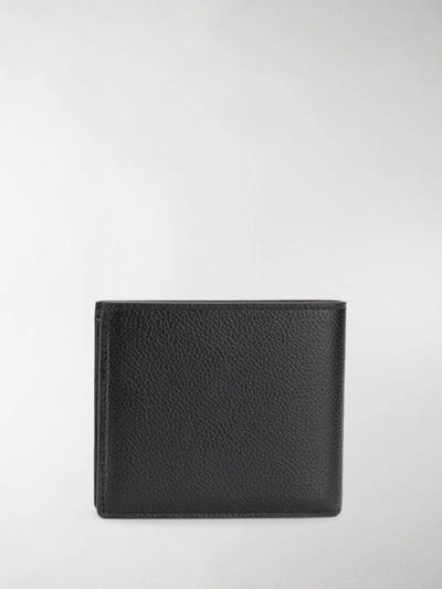 Shop Balenciaga Logo Leather Wallet In Black