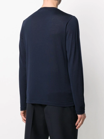 Shop Jil Sander Crew Neck Sweater In Blue