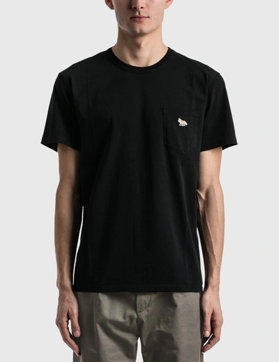 Shop Maison Kitsuné Profile Fox Patch Pocket T-shirt In Black