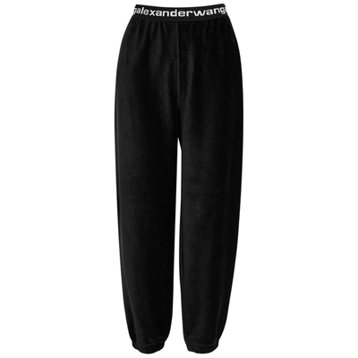 Alexander Wang T Alexanderwang.t Stretch Corduroy Logo Jogger Pants In Black