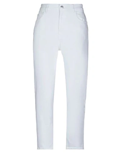 Shop Haikure Woman Jeans White Size 29 Cotton, Elastomultiester, Elastane