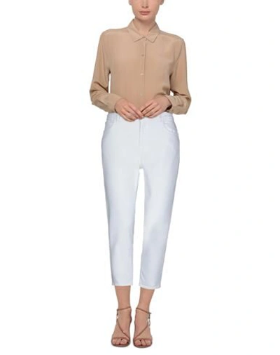 Haikure Korea High Waist Straight Leg Jeans In White