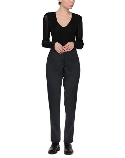 Shop Burberry Woman Pants Black Size 2 Wool, Elastane