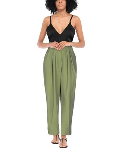 Shop Actualee Casual Pants In Green