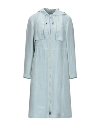 Shop Agnona Overcoats In Turquoise