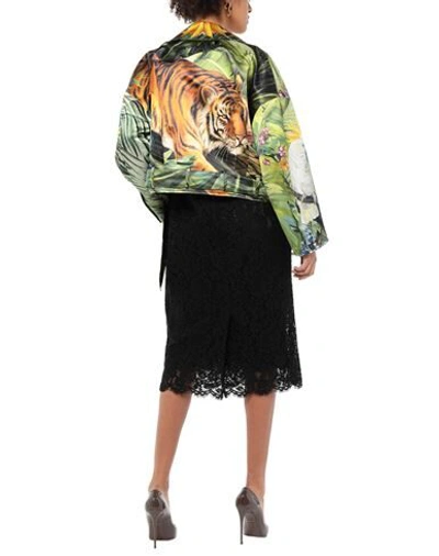 Shop Dolce & Gabbana Woman Jacket Green Size 10 Silk
