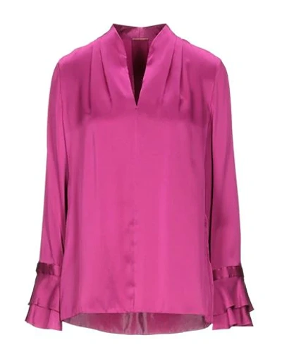 Shop Elie Tahari Blouse In Garnet